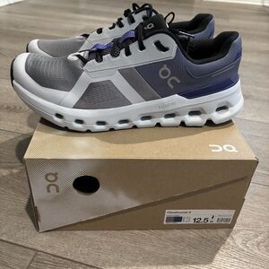 On Cloudrunner 2 Running Sneakers Mens 12.5 Blue Fossil Indigo Comfort Shoes NIB